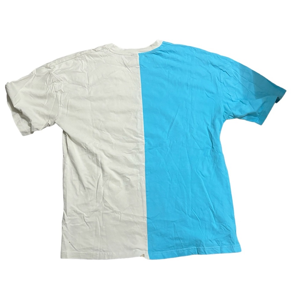 Blue&White College Graphic Tee Oversized Medium - Picture 2 of 5